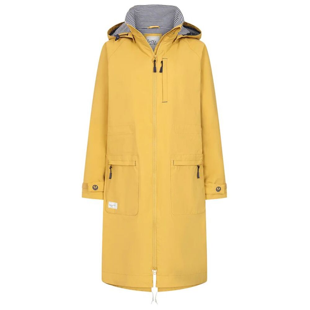 Lazy Jacks Womens/Ladies Long Length Snug Fit Waterproof Jacket / Yellow